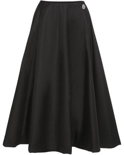 Moncler Falda larga de techno - Negro