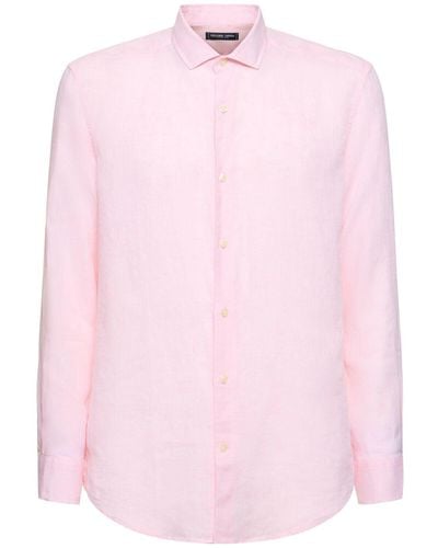 Frescobol Carioca Antonio Linen Shirt - Pink