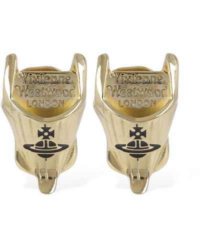 Vivienne Westwood Lvr Exclusive Corset Earrings - Metallic
