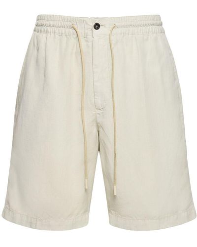 PT Torino Shorts de lyocell - Blanco
