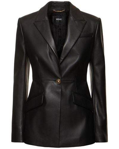 Versace Nappa Leather Jacket - Black