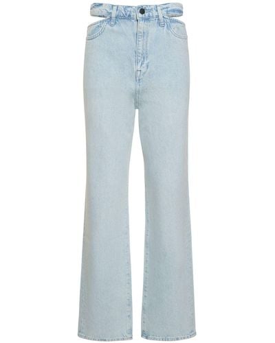 Triarchy Jeans rectos de denim con cintura alta - Azul