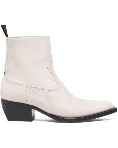 Golden Goose 45mm Debbie Leather Ankle Boots - White
