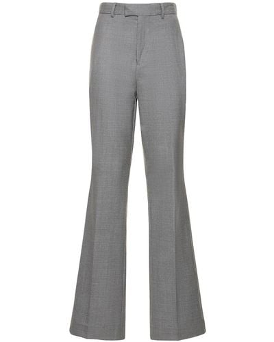 BITE STUDIOS Moreau Classic Wool Straight Trousers - Grey