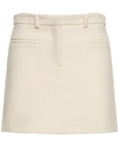 Altuzarra Zola Wool Blend Mini Skirt - Natural