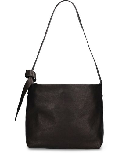 Ann Demeulemeester Runa Medium Soft Leather Shoulder Bag - Black