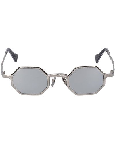 Kuboraum Lunettes de soleil carrées en métal z19 - Métallisé