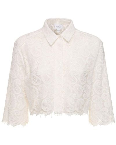 Giambattista Valli Paisley Lace Shirt - White