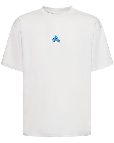 Nike T-shirt en coton mélangé acg lungs - Blanc