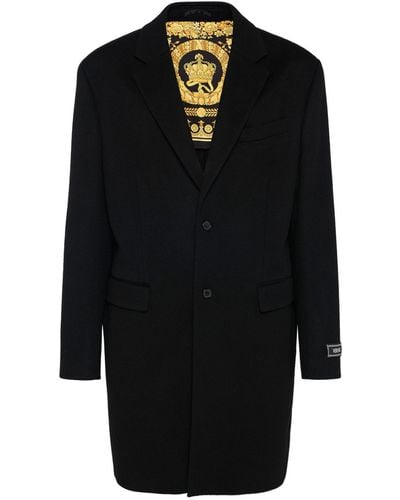 Versace ウールコート - ブラック
