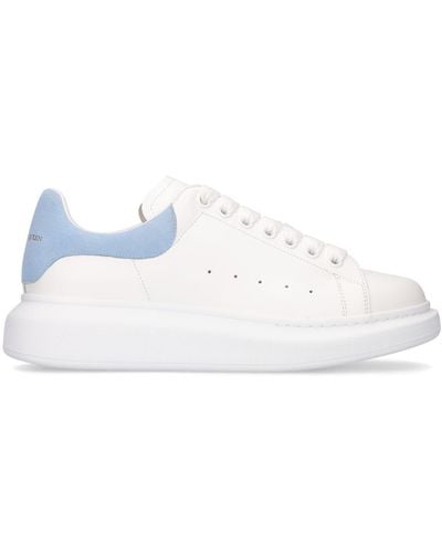 Alexander McQueen 45mm Leather & Suede Sneakers - White