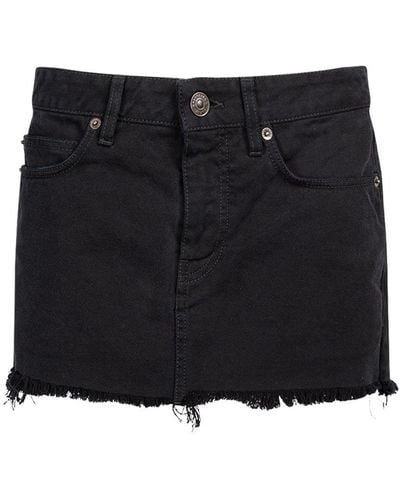 Balenciaga Soft Denim Mini Skirt - Black