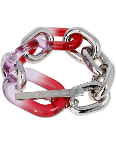 Rabanne Xl Link Resin Bracelet - Red