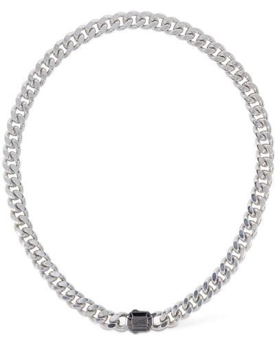 Eera Dimitri Brushed Chain Necklace - White