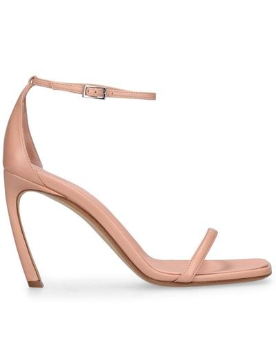 Lanvin 95Mm Swing Leather Sandals - Pink