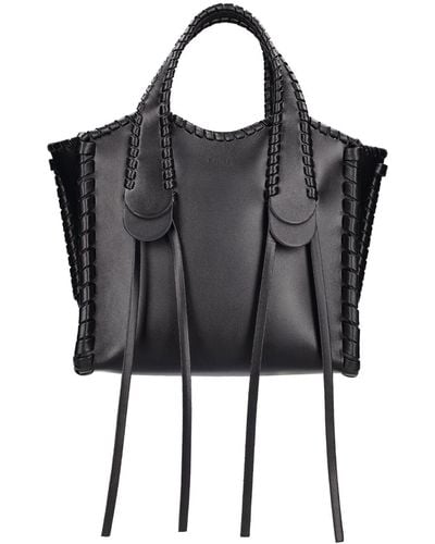 Chloé Small Mony Leather Top Handle Bag - Black