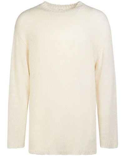 The Row Hank Linen Crewneck Sweater - Natural
