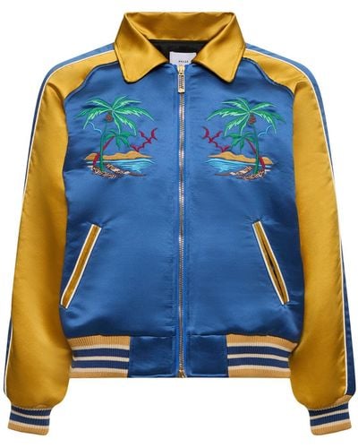 Rhude Palm Eagles Souvenir Tech Jacket - Blue