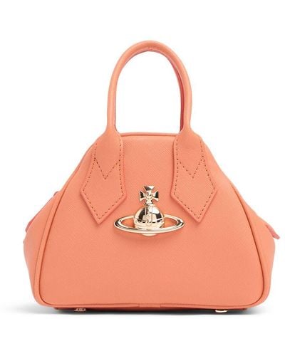 Vivienne Westwood Mini Yasmine Saffiano Top Handle Bag - Pink