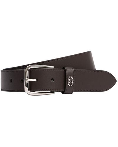 Gucci Cintura in pelle con fibbia quadrata 3,5cm - Bianco