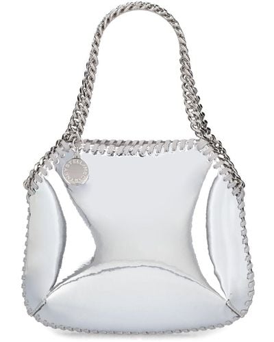 Stella McCartney Mini Falabella Mirrored Top Handle Bag - White