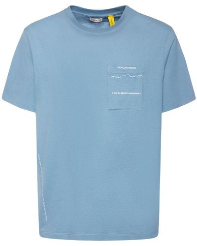 Moncler Genius T-shirt en jersey moncler x frgmt - Bleu