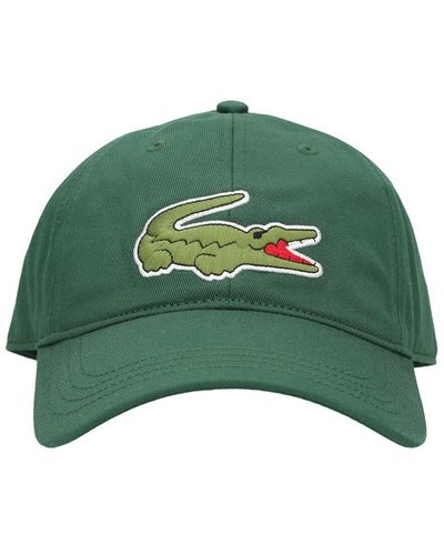 Lacoste Cappello baseball in cotone con logo - Verde
