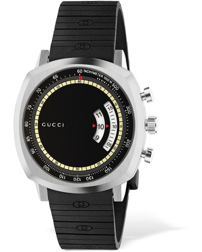 Gucci 【公式】 (グッチ)〔グリップ〕ウォッチ(40 Mm)スチールundefined - ブラック