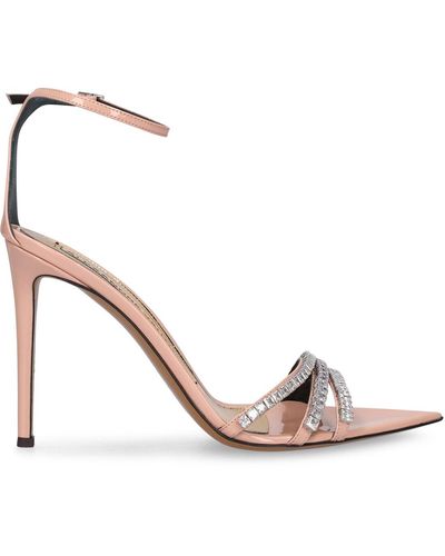 Alexandre Vauthier 105Mm Patent Leather Sandals - Natural