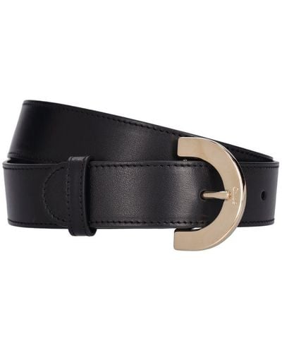 Chloé C Leather Belt - Black