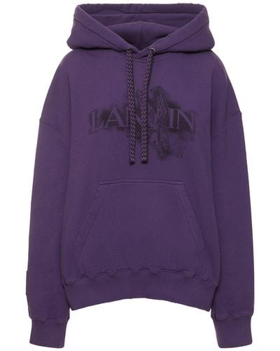 Lanvin スウェットフーディー - パープル