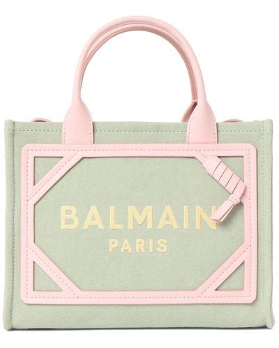 Balmain Small B-Army Monogram Shopper Bag - Natural