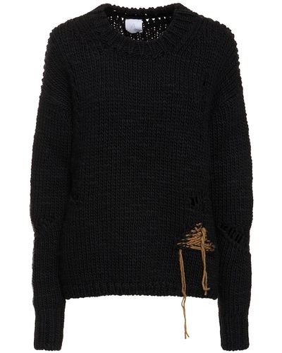 Roa Winter Hand Knit Sweater - Black
