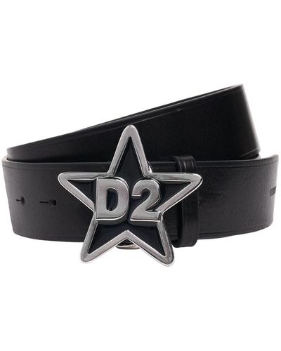 DSquared² Ceinture à boucle logo D2 - Noir