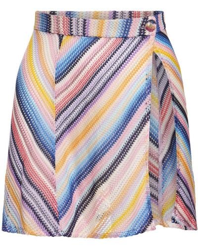 Missoni Striped Knit Mini Skirt - White