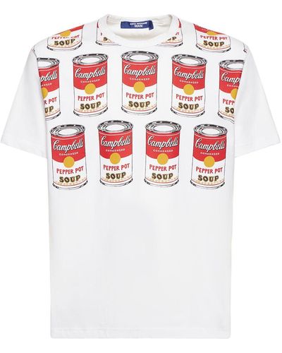 Junya Watanabe T-shirt Aus Baumwolle "andy Warhol" - Weiß