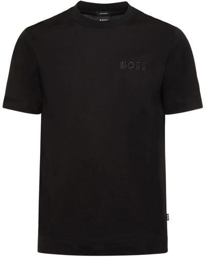 BOSS T-shirt Aus Baumwolle "tiburt 423" - Schwarz
