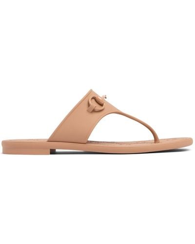 Gucci 10mm Minorca Rubber Thong Sandals - Brown