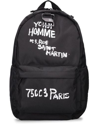 Yohji Yamamoto New Era Embroidered Logo Backpack - Black