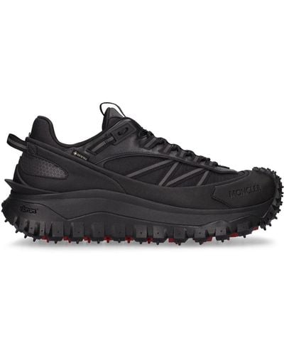 Moncler Trailgrip Gtx Leather Sneakers - Black