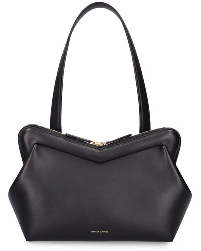 Mansur Gavriel M Frame Smooth Leather Shoulder Bag - Black