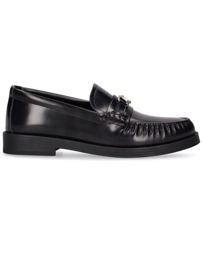 Jimmy Choo 15mm Addie Leather Loafers - Black