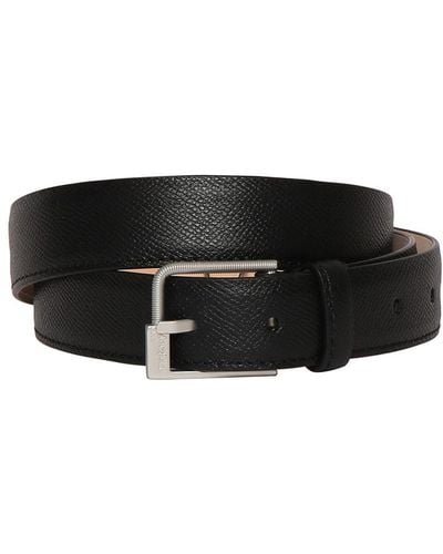 Maison Margiela 30Mm Grainy Leather Belt - Black