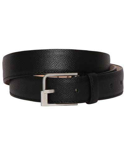 Maison Margiela Ceinture en cuir grainé 30 mm - Noir