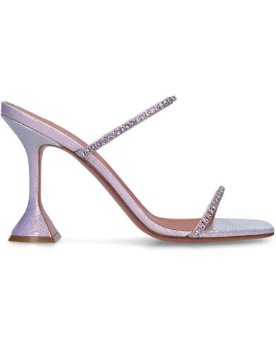 AMINA MUADDI 95Mm Gilda Glitter Mule Sandals - Pink