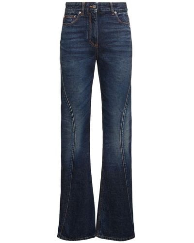 Ferragamo Denim Medium Waist Straight Jeans - Blue