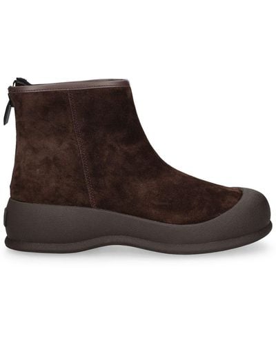 Bally 30Mm Carsey Suede & Rubber Boots - Brown