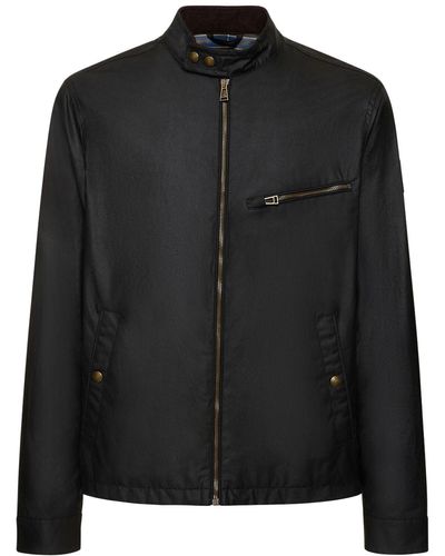 Belstaff Walkham Waxed Cotton Biker Jacket - Black