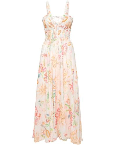Charo Ruiz Floral Printed Cotton Maxi Dress - Pink