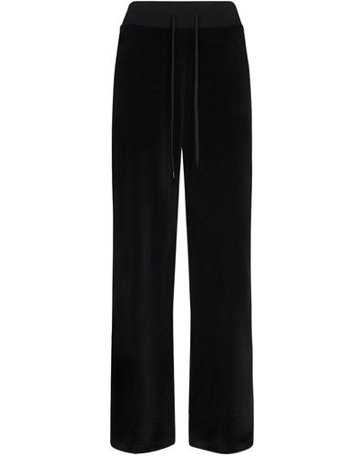 Balenciaga Low Rise Cotton Velvet Jersey Pants - Black